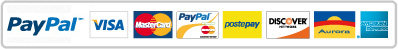 Paga con Paypal: carte di credito accettate, Visa, Mastercard, Postepay, American Express, etc. Paga in sicurezza